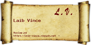 Laib Vince névjegykártya